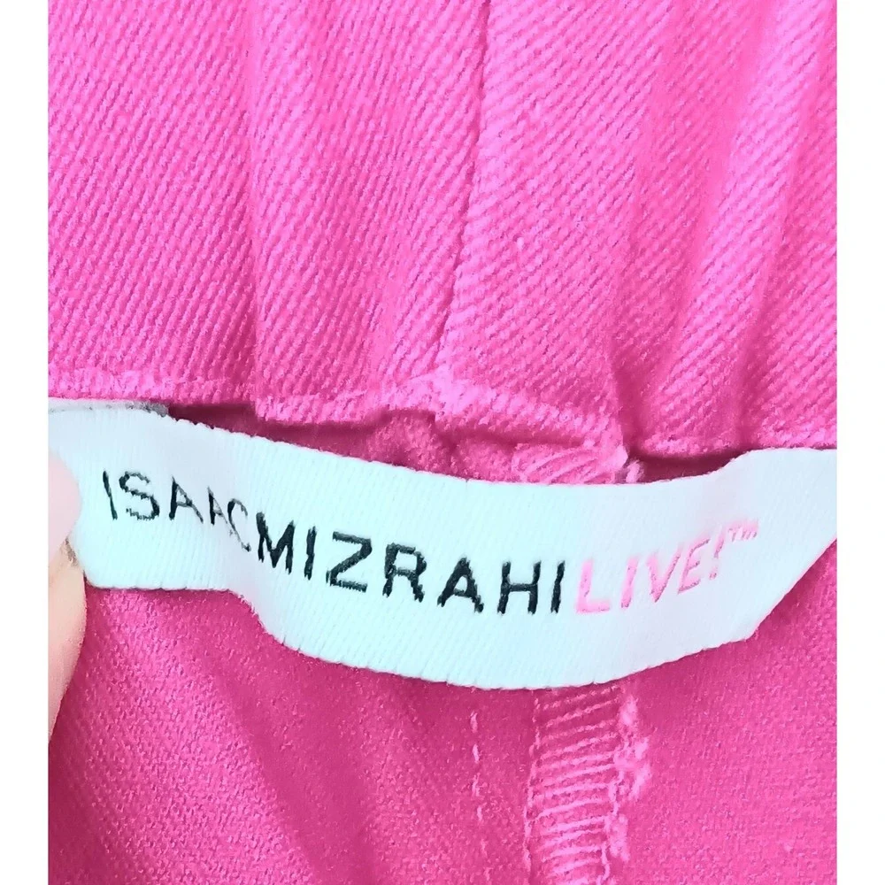 Isaac Mizrahi Live! Pants Womens 16P Petite Pants Pink Stretch Icon Ankle Pocket